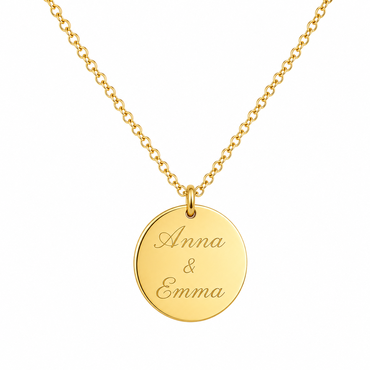 Collier médaillon gravure 