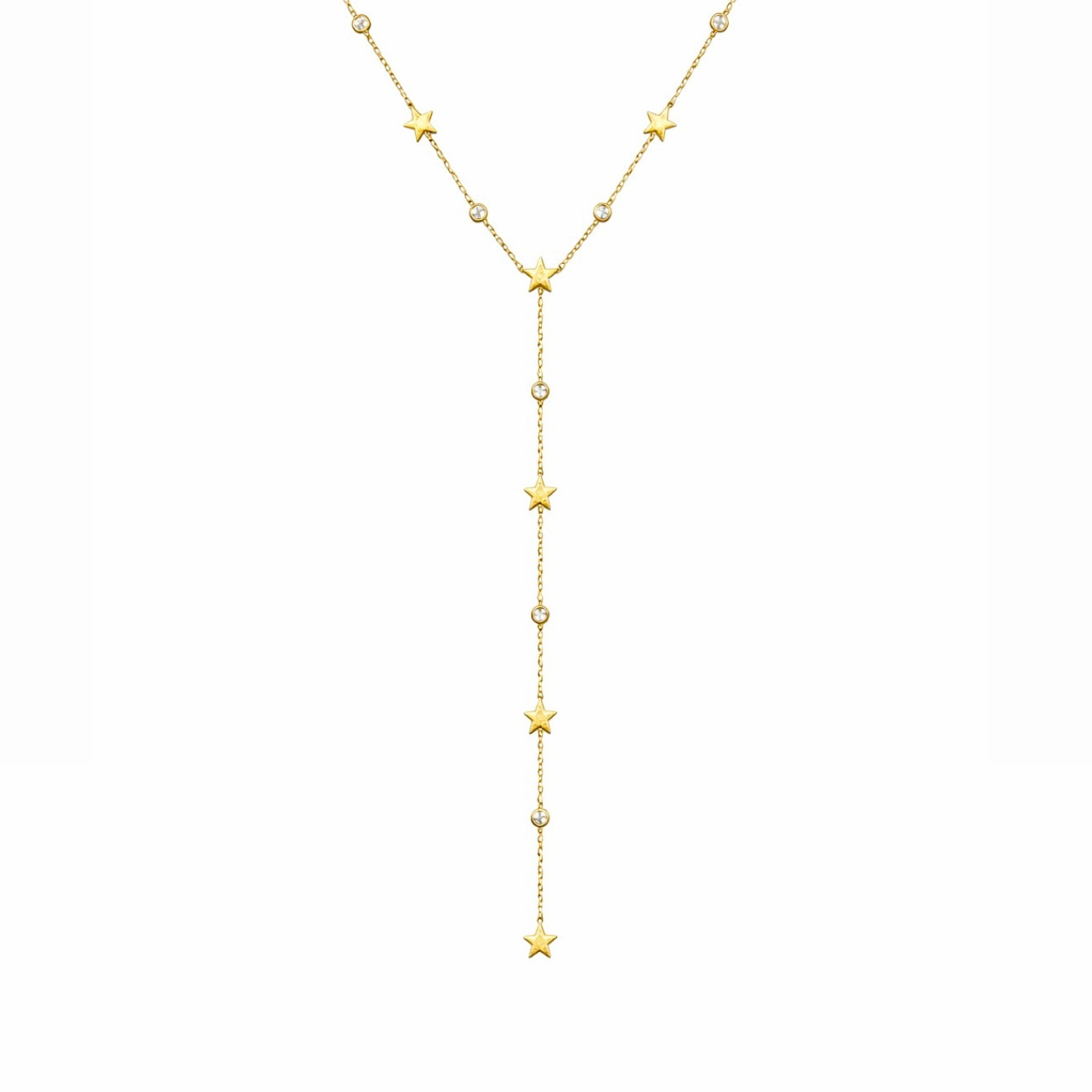 Collier étoile en forme Y en acier inoxydable 