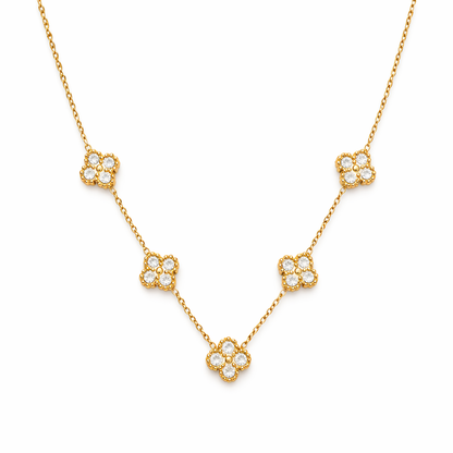 Collier trèfle en acier inoxydable pas cher 