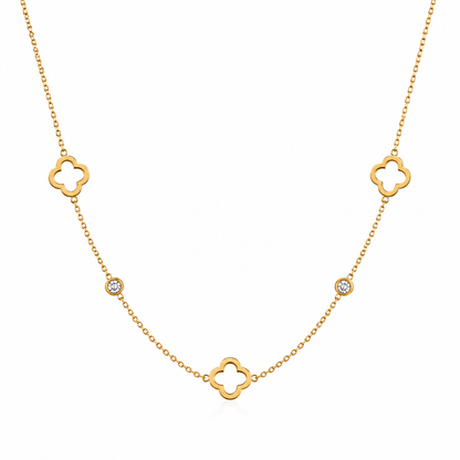 Collier trèfle acier inoxydable 