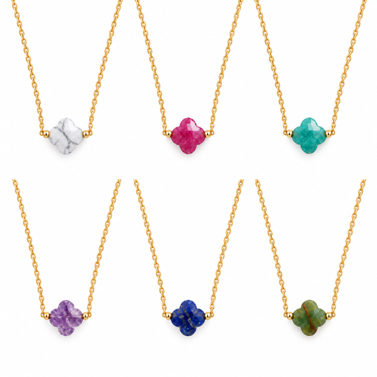 Collier trèfle en acier inoxydable 