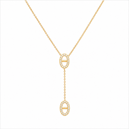 Collier y maille marine 