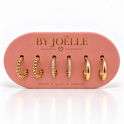 Trio boucles d’oreilles