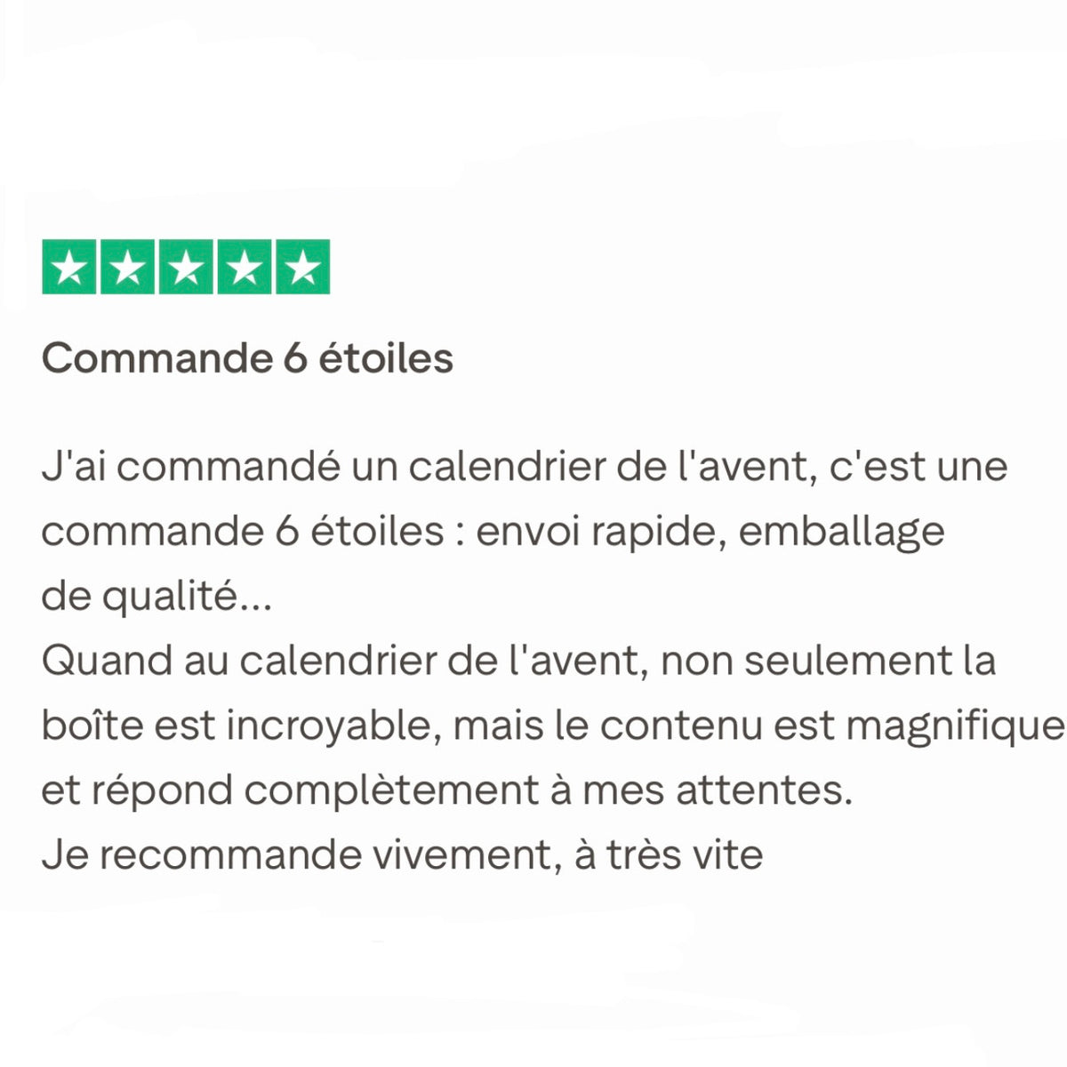 Calendrier de l’Avent (DERNIÈRES PIÈCES DISPONIBLES)
