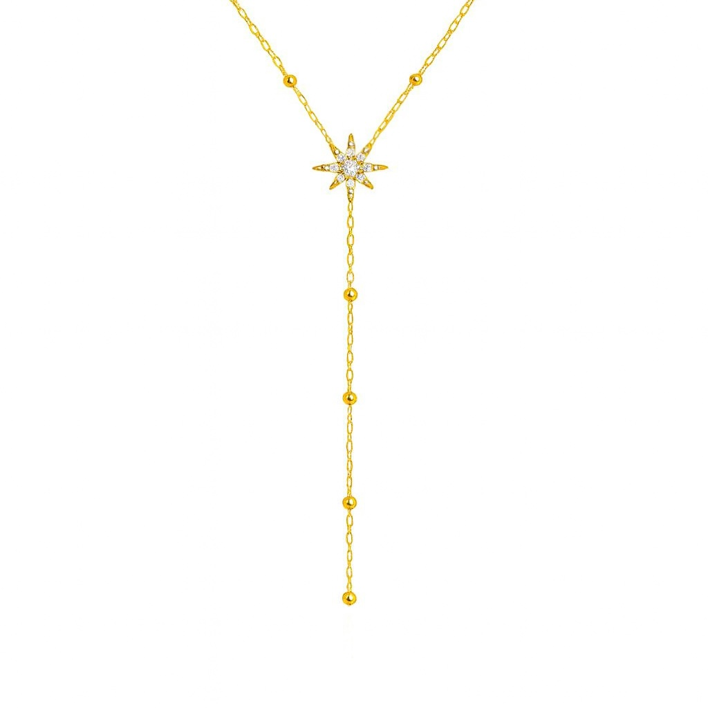 Collier étoile Y en acier inoxydable 