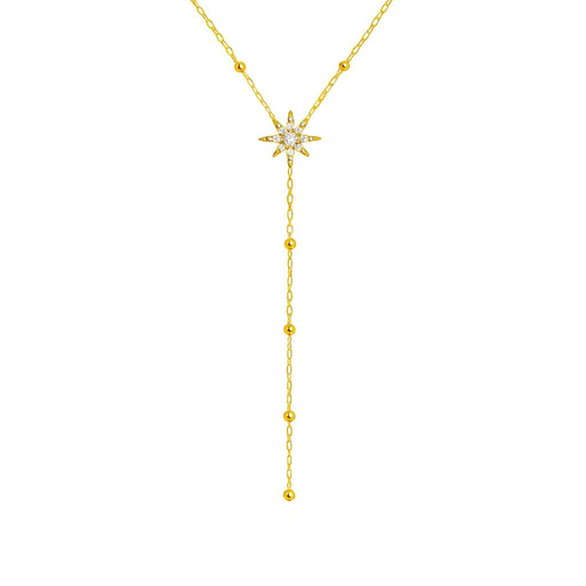 Collier étoile Y en acier inoxydable 