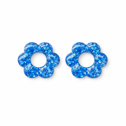 Fleurs résine interchangeable boucles d’oreilles 