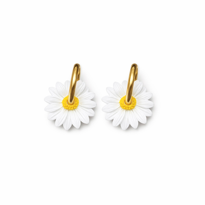 Fleur résine camomille interchangeable en acier inoxydable