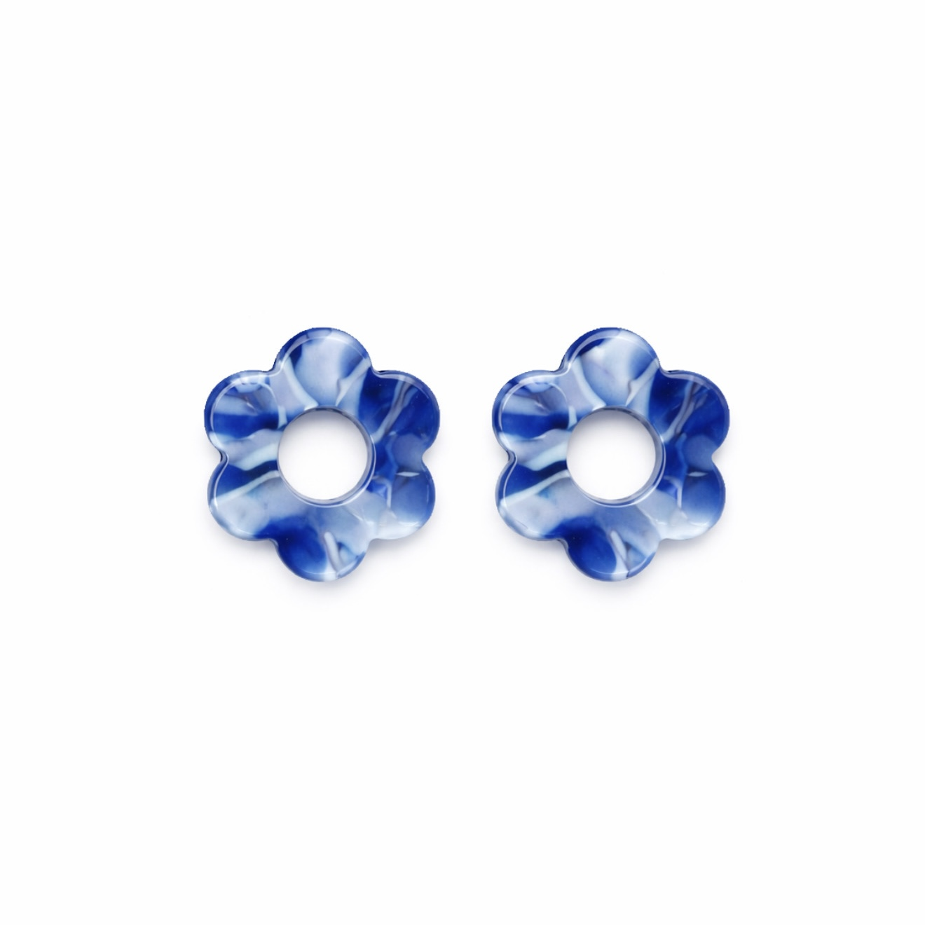 Fleurs interchangeable résine bleu 