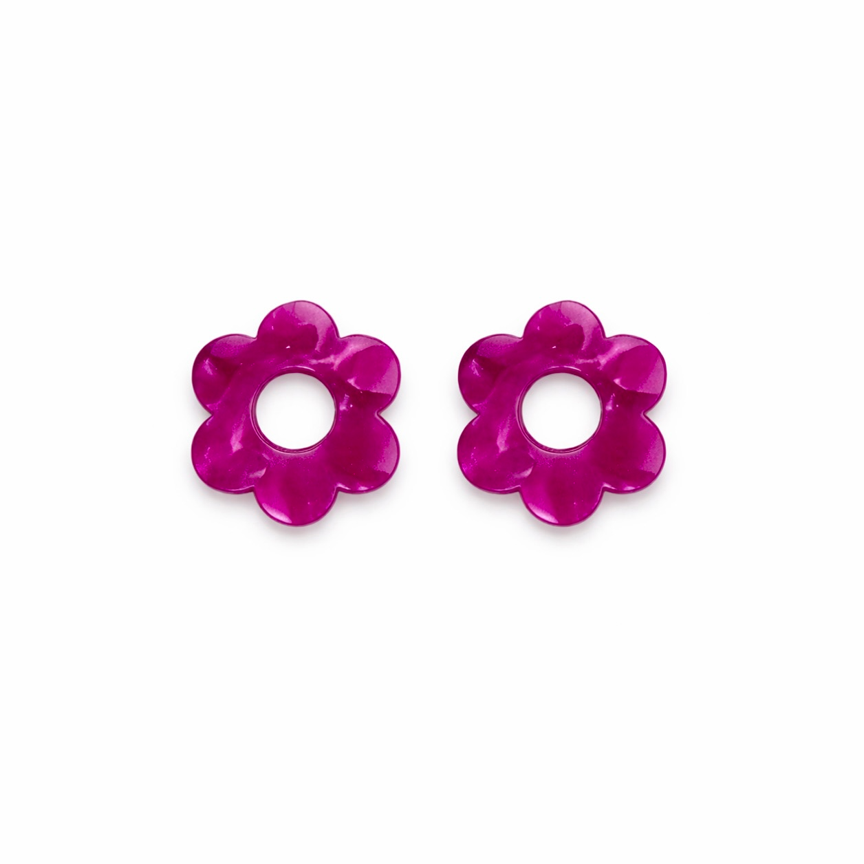 Fleur interchangeable cerise résine 