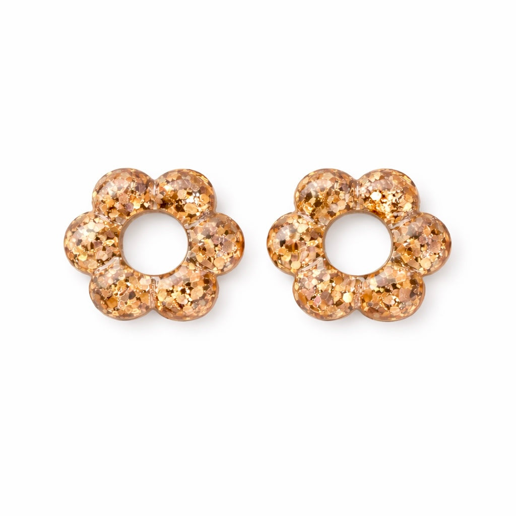 Fleurs résine interchangeable boucles d’oreilles 