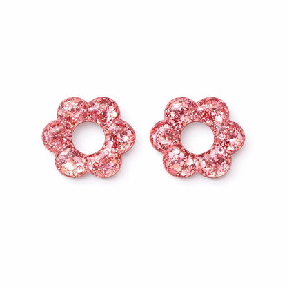 Fleurs résine interchangeable boucles d’oreilles 