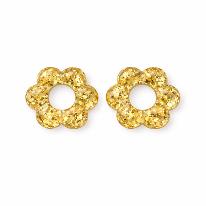 Fleurs résine interchangeable boucles d’oreilles 