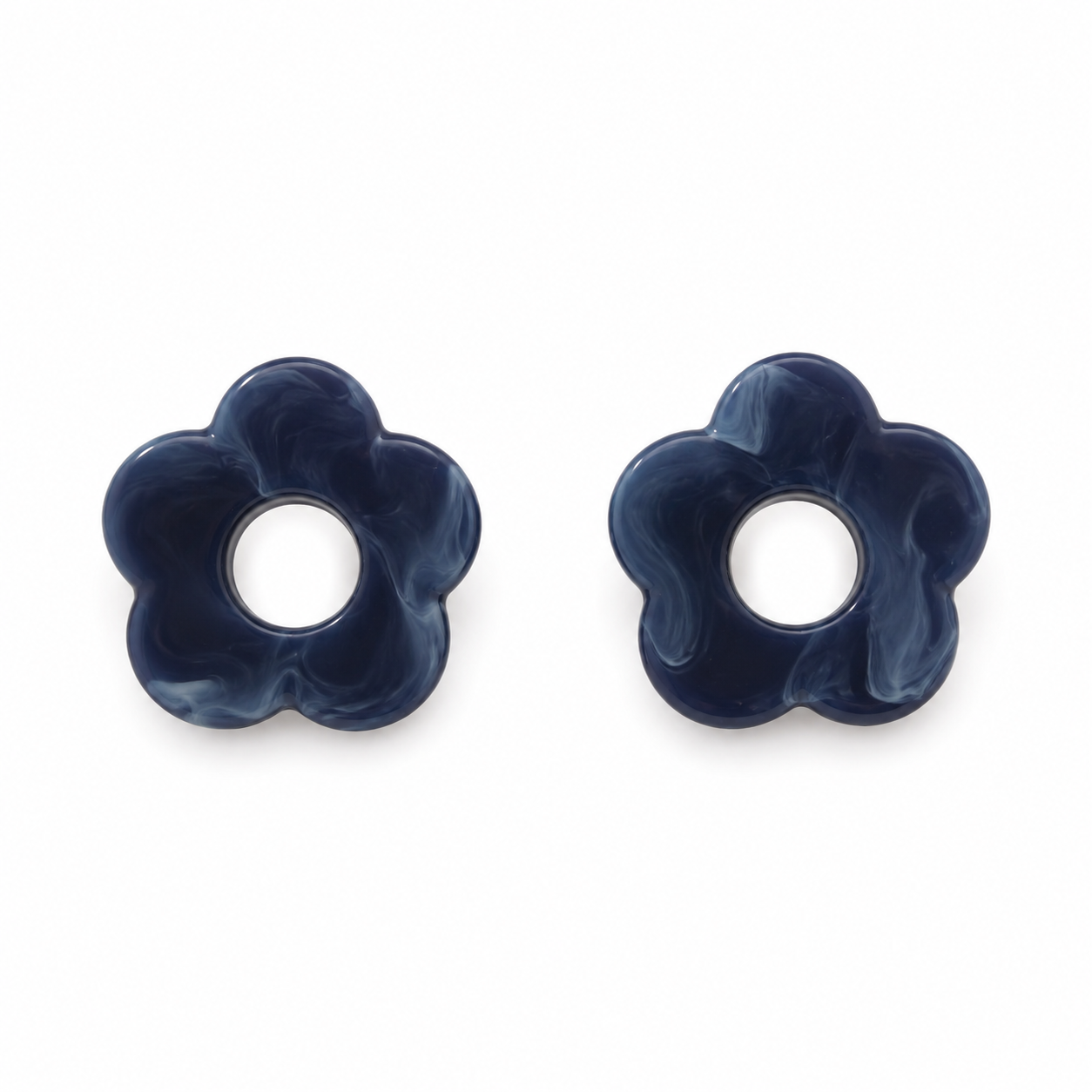 Fleurs interchangeables résine boucles d’oreilles 