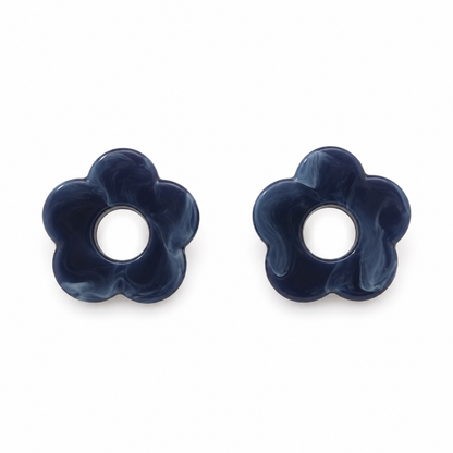 Fleurs interchangeables résine boucles d’oreilles 