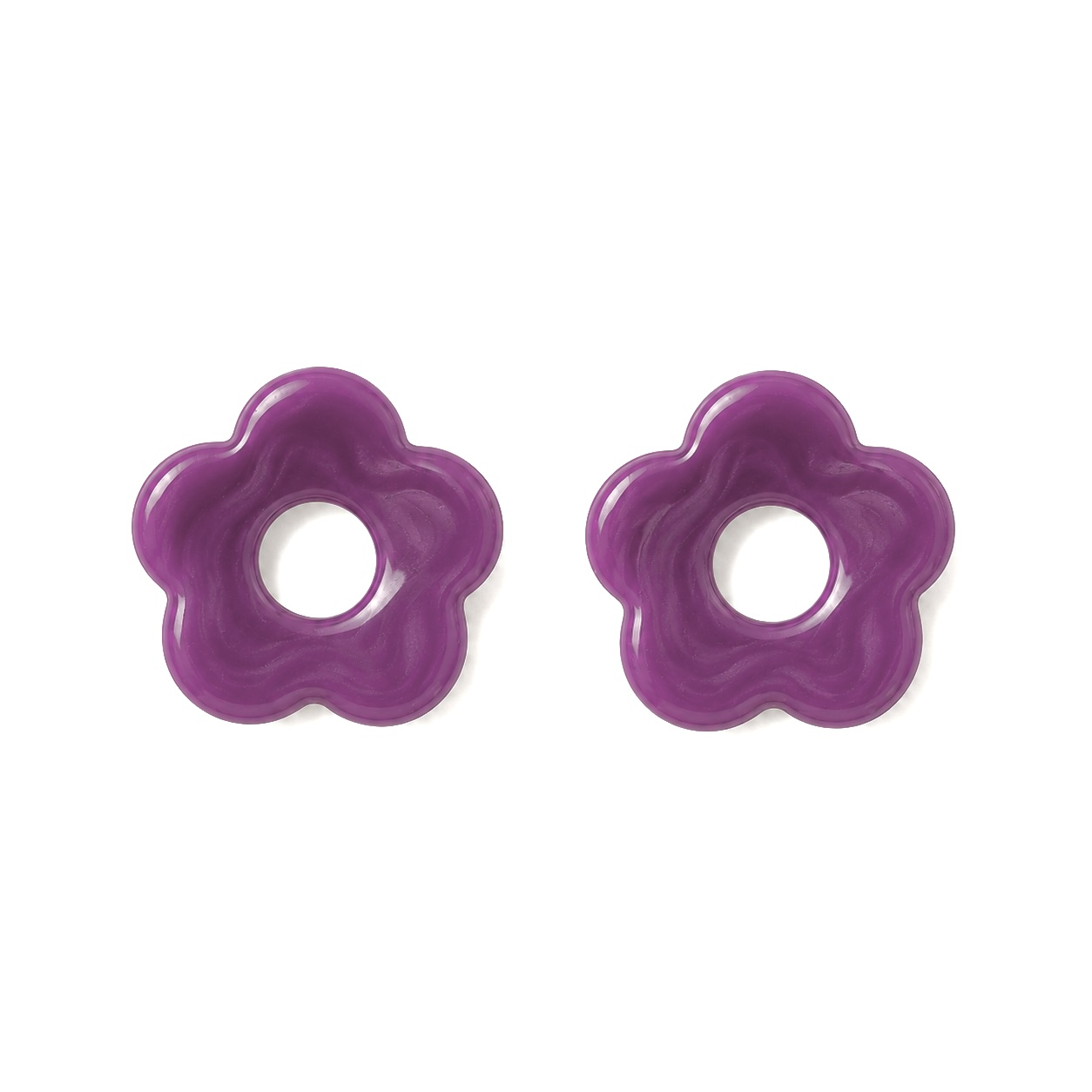 Fleurs interchangeables résine boucles d’oreilles 