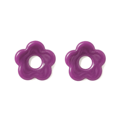 Fleurs interchangeables résine boucles d’oreilles 
