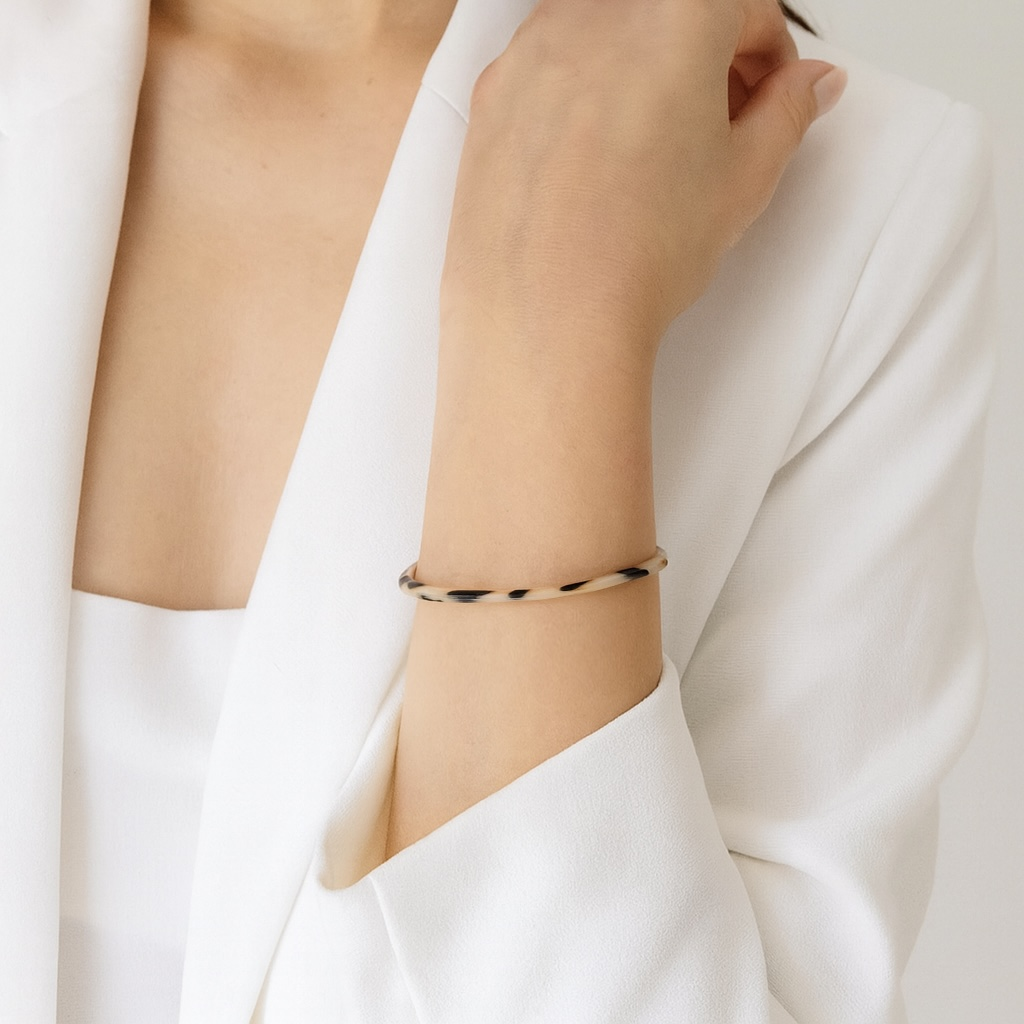 Jonc bracelet léopard 