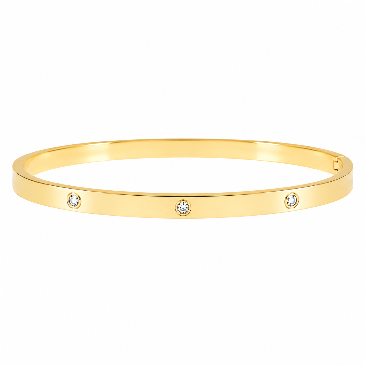 Jonc acier inoxydable zircon 