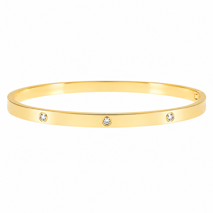 Jonc acier inoxydable zircon 