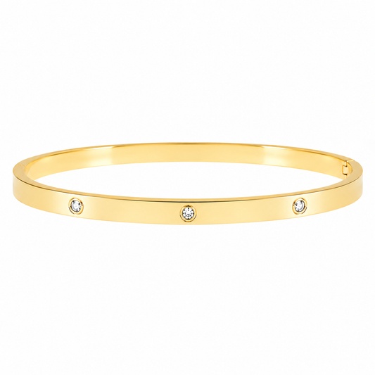 Jonc acier inoxydable zircon 