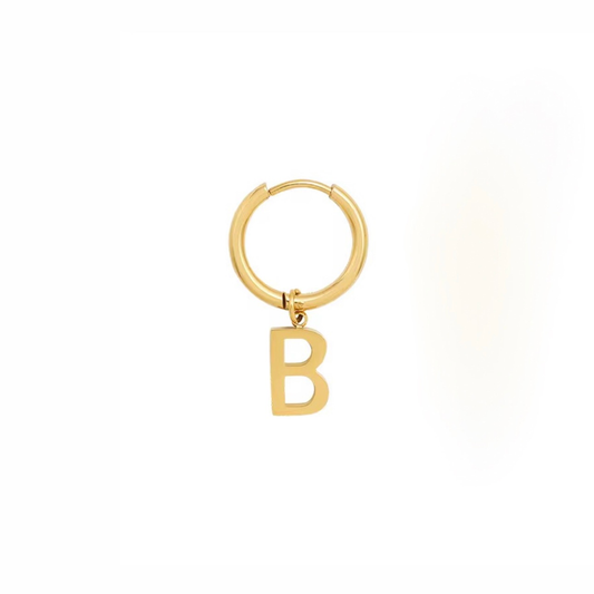 Boucles d’oreilles en acier inoxydable lettres 