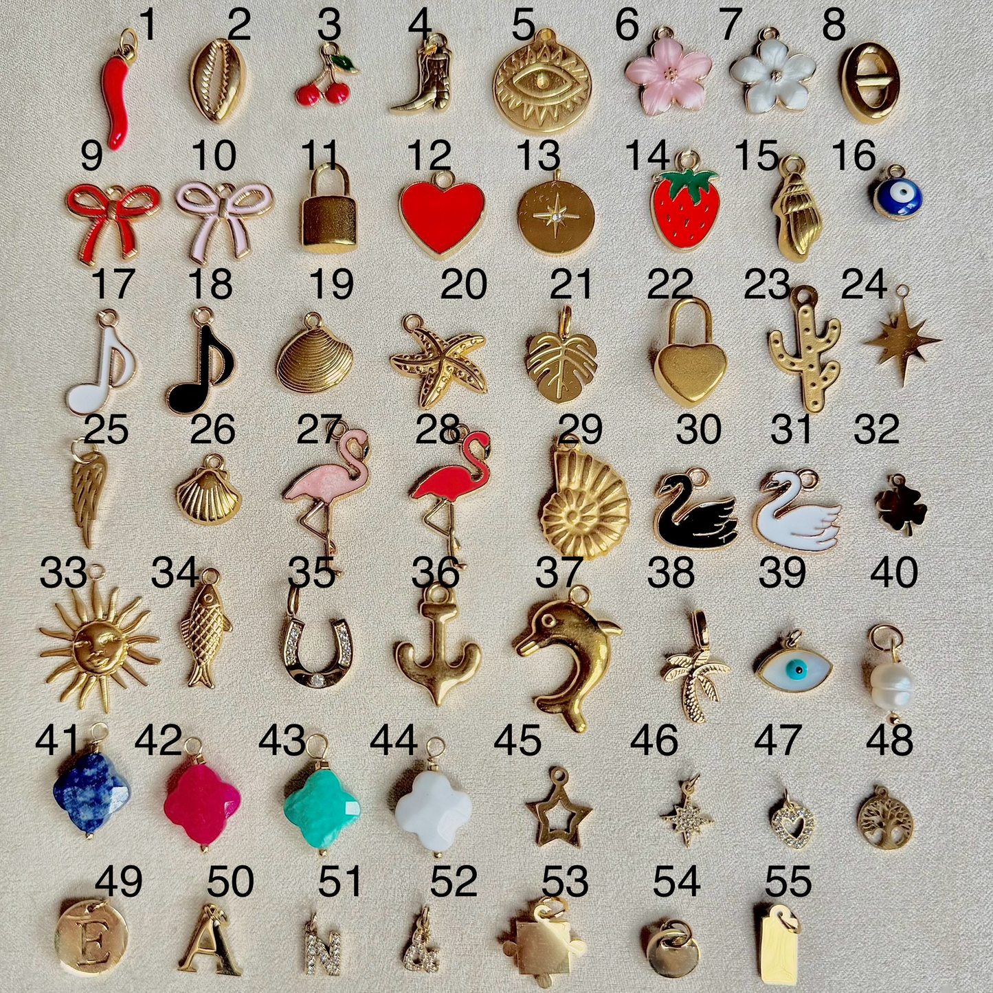 Collier charms en acier inoxydable pas cher 