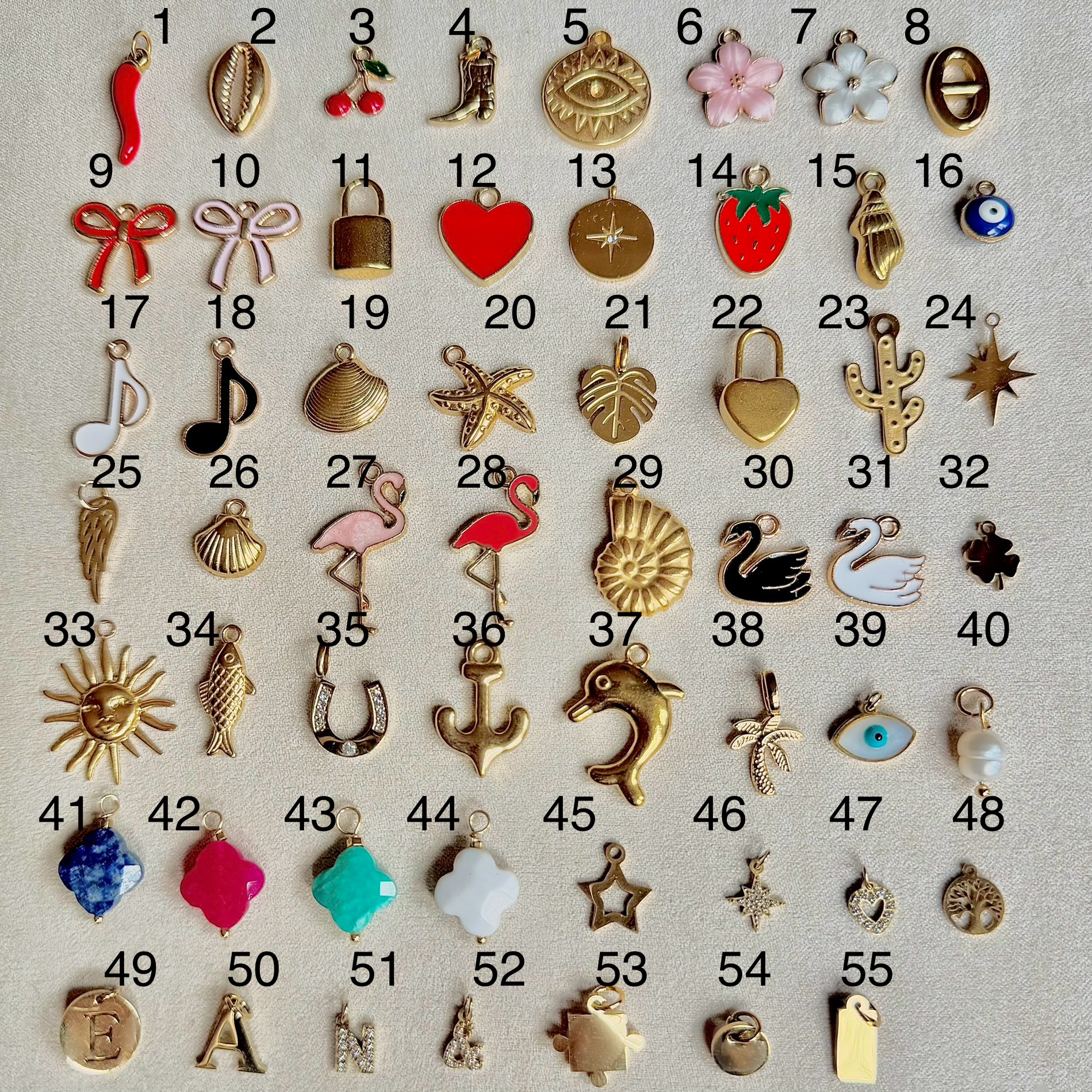 Collier charms en acier inoxydable pas cher 