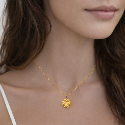 Collier trèfle en acier inoxydable 